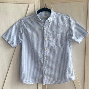 Abercrombie Kids Boys Short Sleeve Button Down Shirt Size 11/12 100% Cotton